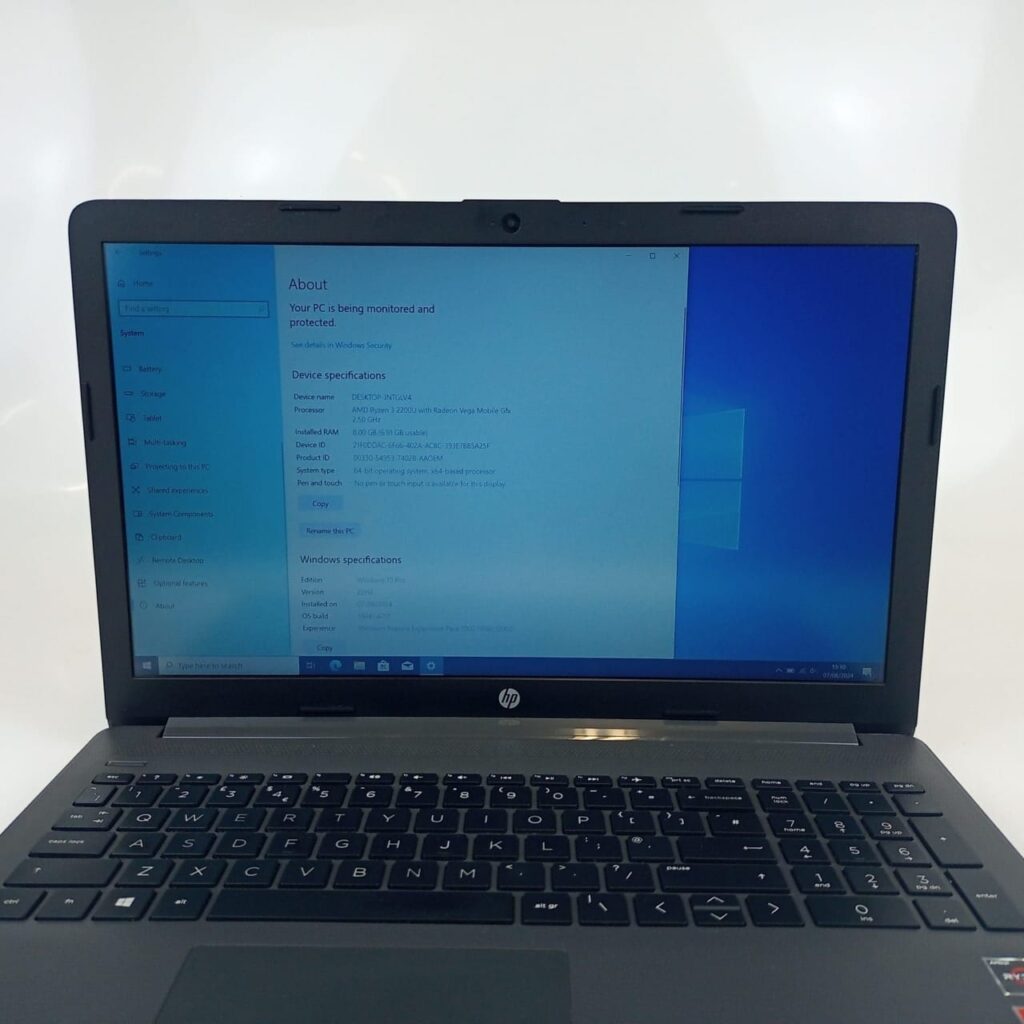 HP 255 G7 Laptop – Ryzen 3 2200U | 8GB RAM | 256GB SSD | FHD